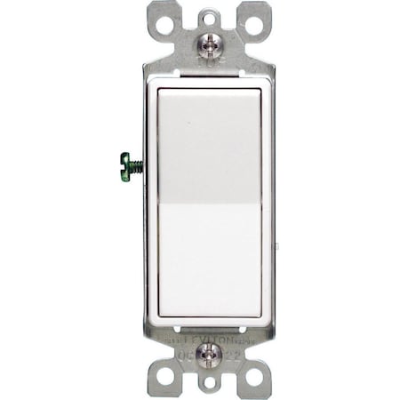 Decora Leviton Decora 15 amps 3-Way 3-Way/Rocker AC Quiet Switch White 1 pk 05603-2WS